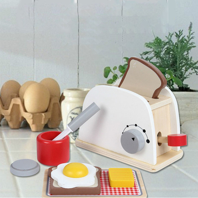 La cuisine miniature en bois de machine de café de simulation a placé pour le bébé apprenant tôt