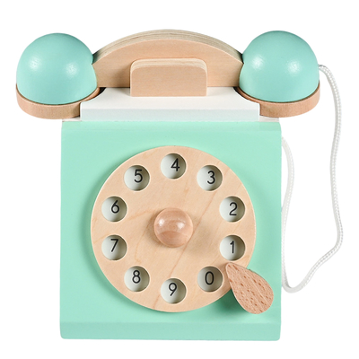 Le bois non fini de téléphone de cadran ouvre Edcuation tôt interactif pour des enfants