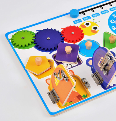 Horloge en bois de calendrier de Montessori ouvrant le conseil pour des filles de garçons