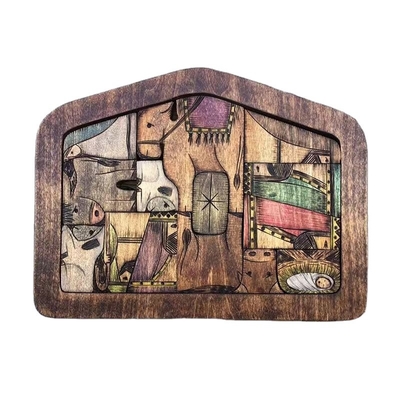 Cadeaux de puzzles de S de Logo Wood Nativity Diy Children adapté aux besoins du client '