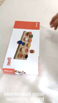 Sensoriel/tactile Montessori aide à la formation le contact assorti de mémoire de couleur de bébé