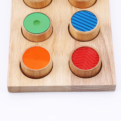 Sensoriel/tactile Montessori aide à la formation le contact assorti de mémoire de couleur de bébé
