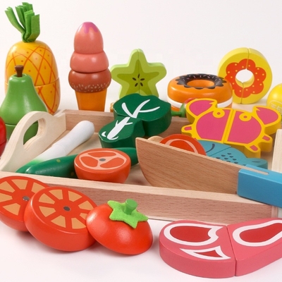 Légume fruit de coupure en bois de simulation réglé pour la cuisine