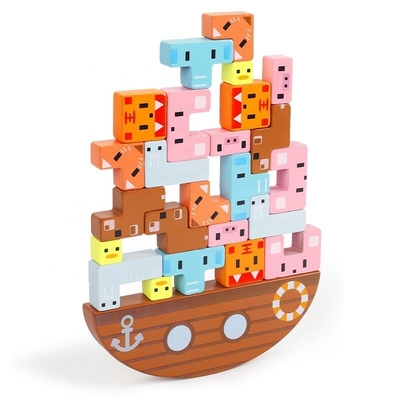 L'intelligence en bois de jouets de Montessori des enfants bloc constitutif la première éducation