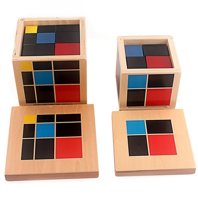 Jouets en bois de cube trinôme binomial algébrique arithmétique en cube en Montessori