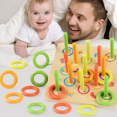 Coordination en bois de Ring Game Exercise Hand Eye de bloc d'enfants