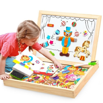 Jouets éducatifs d'habillage animaux en bois d'exposition pour 3 + enfants