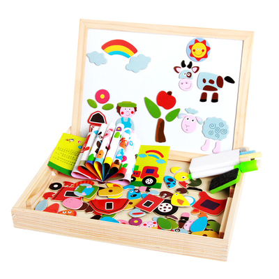 Jouets éducatifs d'habillage animaux en bois d'exposition pour 3 + enfants