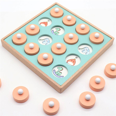 D'enfants de mémoire de match d'échecs de jeu puzzles 3D éducatifs en bois tôt