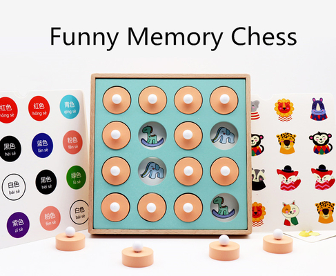 D'enfants de mémoire de match d'échecs de jeu puzzles 3D éducatifs en bois tôt