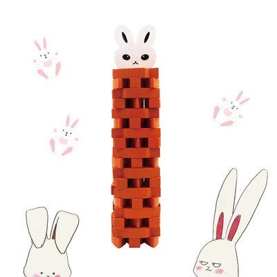 Éducation d'éclaircissement de bloc constitutif de S de 54 Bunny Stacked High Children ' première