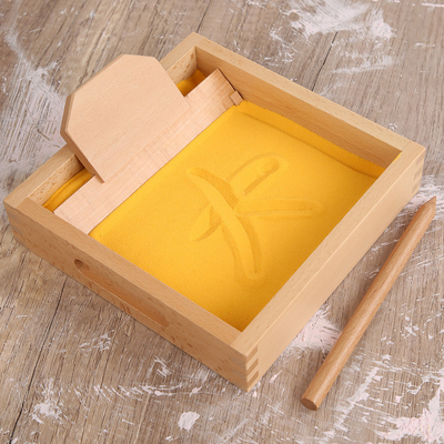 Discours de Montessori de boîte de peinture de sable enseignant les jouets éducatifs