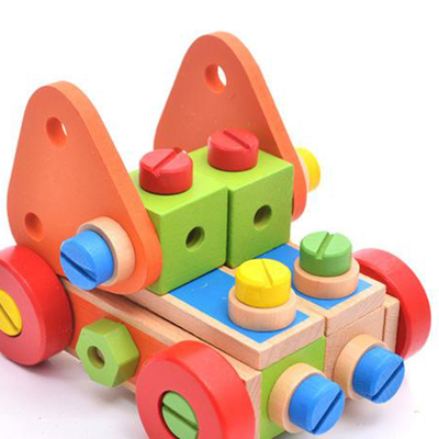 L'écrou en bois de bloc constitutif de Montessori joue la vis Toy Girls Boys Gift d'écrou