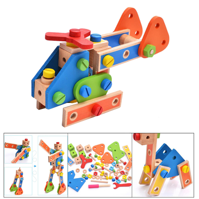 L'écrou en bois de bloc constitutif de Montessori joue la vis Toy Girls Boys Gift d'écrou