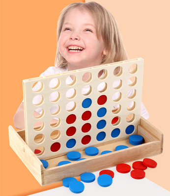 Les enfants éducatifs alignent le puzzle Toy Wooden Foldable de conseil de rangée