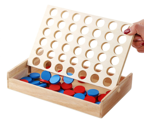 Les enfants éducatifs alignent le puzzle Toy Wooden Foldable de conseil de rangée