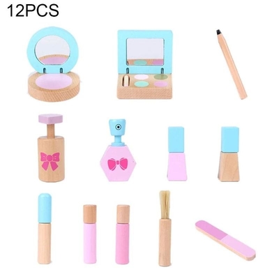 la simulation 12pcs/Set en bois feignent le maquillage Kit Toy For Girls de jeu