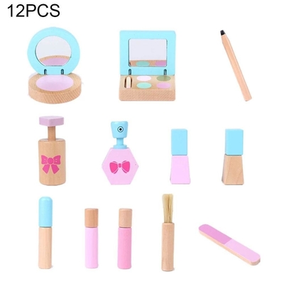 la simulation 12pcs/Set en bois feignent le maquillage Kit Toy For Girls de jeu