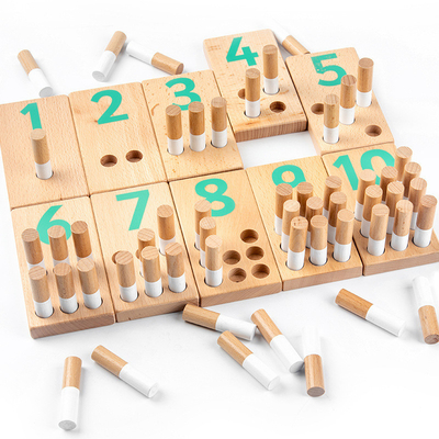 Montessori en bois Digital apprenant la connaissance de Digital des enfants du panneau 1,6 de clou
