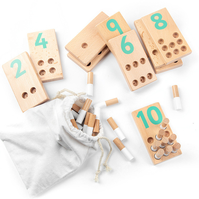 Montessori en bois Digital apprenant la connaissance de Digital des enfants du panneau 1,6 de clou