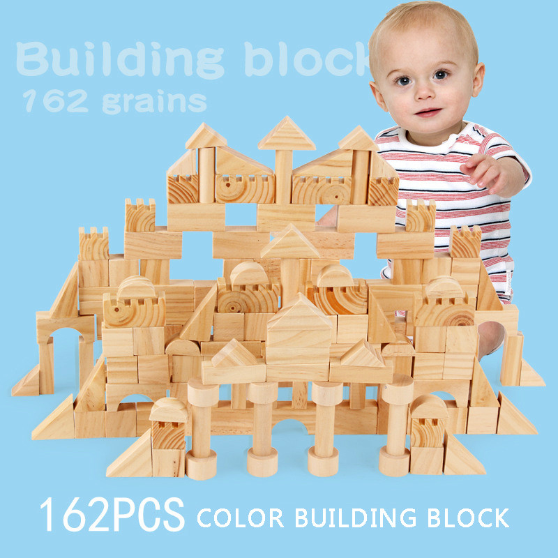 Grains en bois d'éducation de Montessori empilant les jouets Parenting d'enfants de petite enfance d'enfants de jardin d'enfants de blocs constitutifs