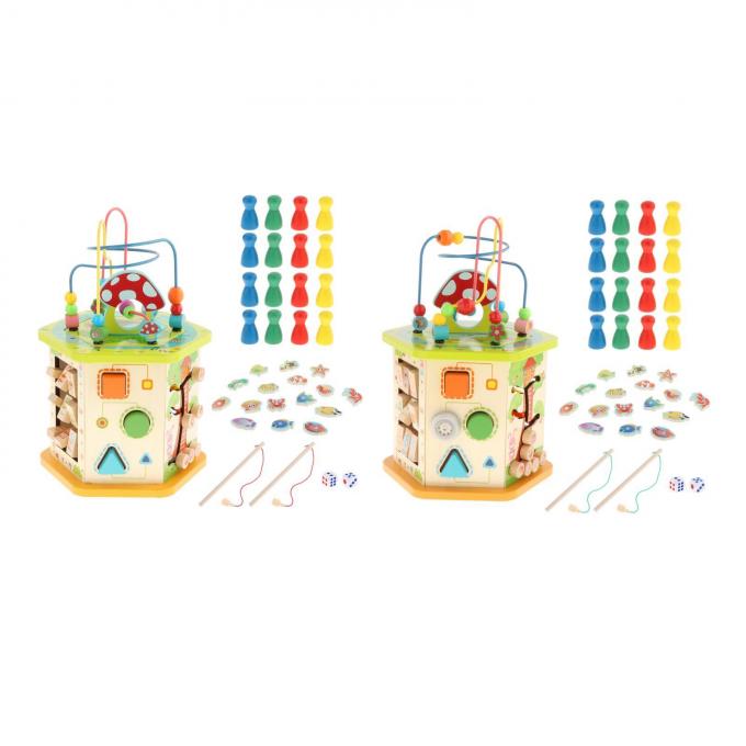 Grands jouets de cube en activité, Montessori étant assorti empilant la lettre Pentatonic de piano apprenant pour les filles infantiles de garçons de bébé d'enfants de nouvelle année