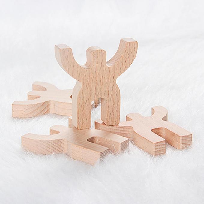 Jouets en bois arrondis de puzzle de forme pour améliorer la logique du